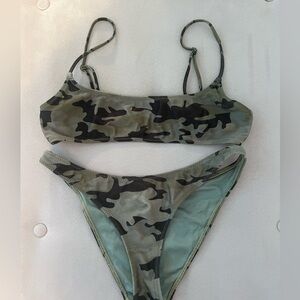 Green Camo Triangl Bikini